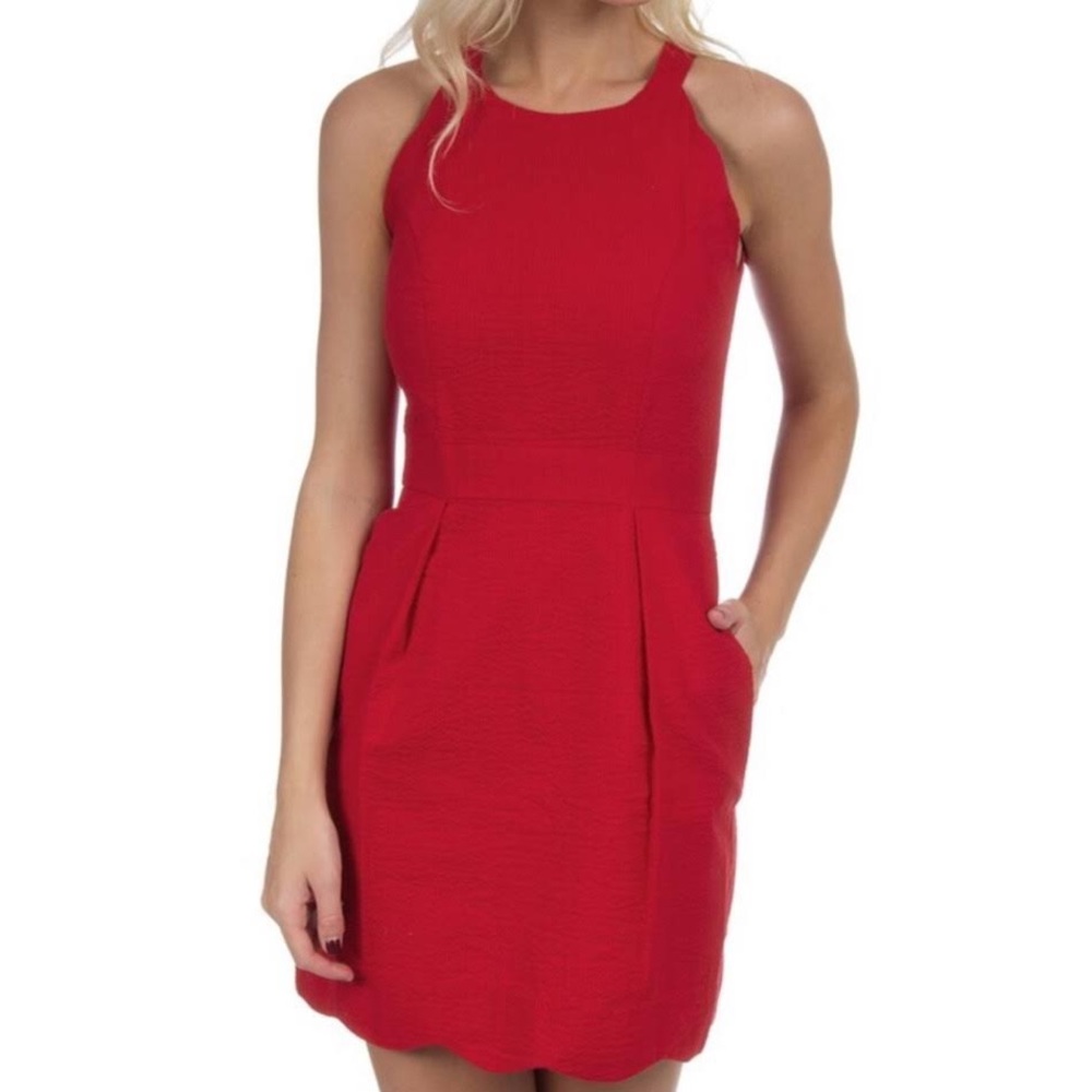 Lauren James Women’s Seersucker Dress, Red